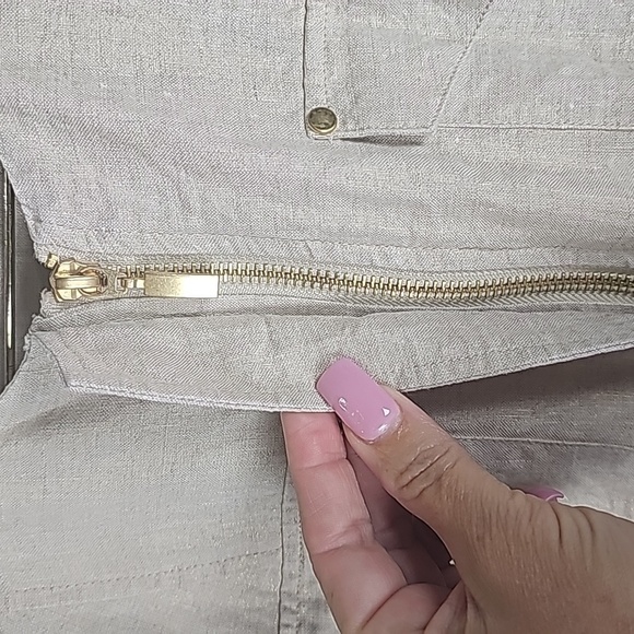 CHICO'S Linen Lightweight Shacket Size XS - Picture 2 of 10